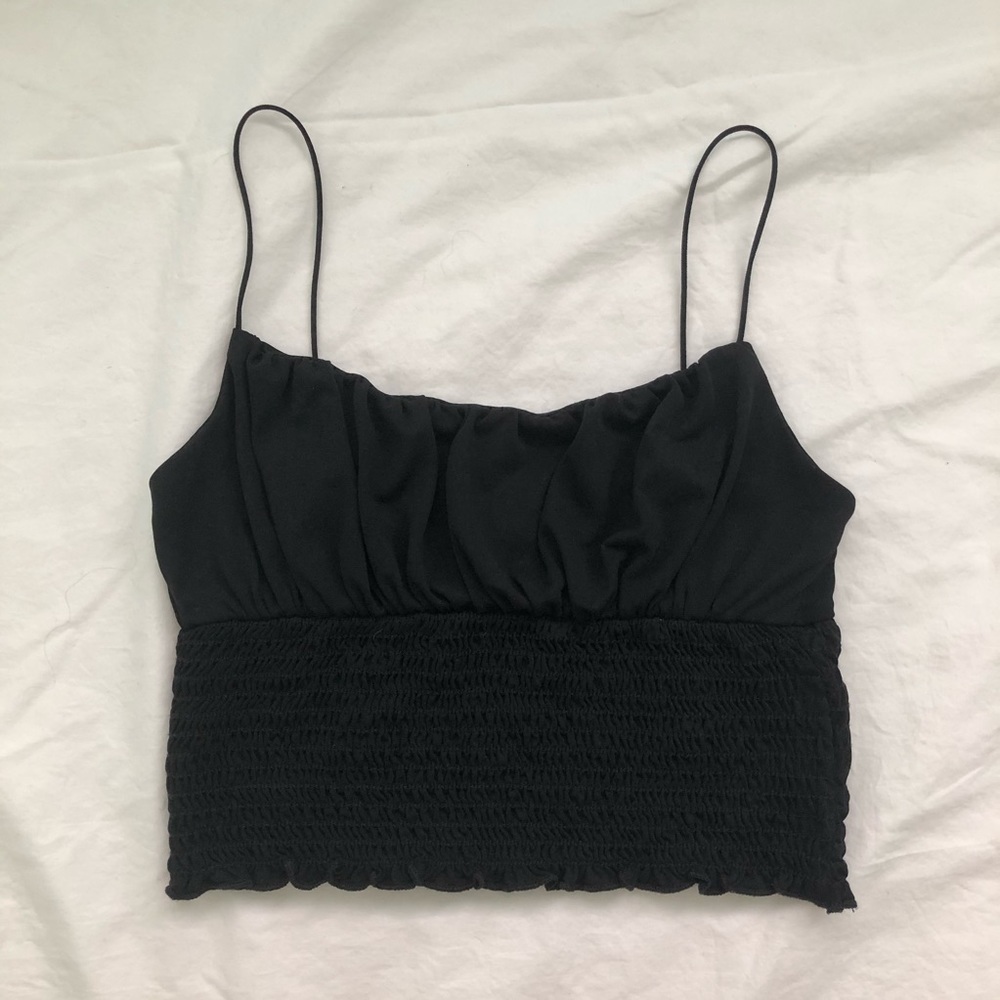 ⭐️BRAND NWOT UO SMOCKED BLACK TANK🤍